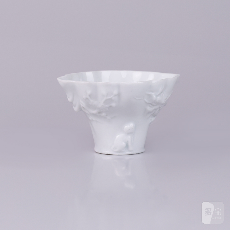 清晚期 德化贴塑龙虎杯 - 图3
